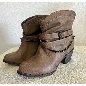 So Women NEW with flaws Brown Cowgirl Boots Authentic American Heritage Size 6M